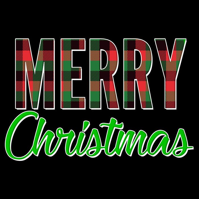 Merry Christmas Plaid Doggie Tank