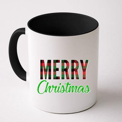 Merry Christmas Plaid Mug