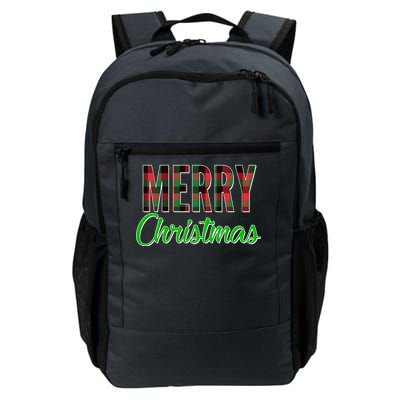 Merry Christmas Plaid Daily Commute Backpack