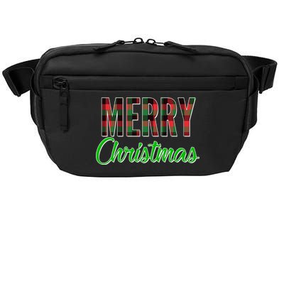 Merry Christmas Plaid Crossbody Pack