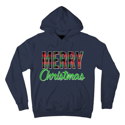 Merry Christmas Plaid Hoodie