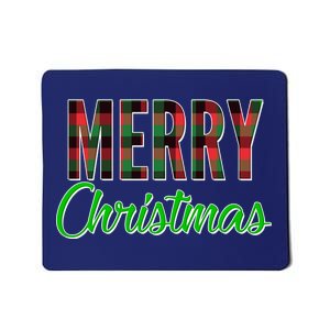 Merry Christmas Plaid Mousepad