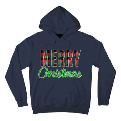 Merry Christmas Plaid Tall Hoodie