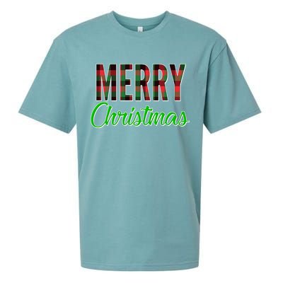 Merry Christmas Plaid Sueded Cloud Jersey T-Shirt