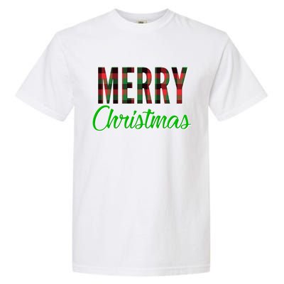 Merry Christmas Plaid Garment-Dyed Heavyweight T-Shirt