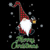 Merry Christmas Plaid Garden Gnome 16 in Basic Backpack
