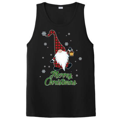 Merry Christmas Plaid Garden Gnome PosiCharge Competitor Tank