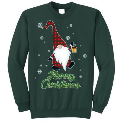 Merry Christmas Plaid Garden Gnome Sweatshirt