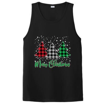 Merry Christmas Plaid Trees PosiCharge Competitor Tank