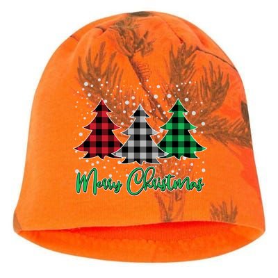 Merry Christmas Plaid Trees Kati - Camo Knit Beanie