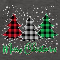 Merry Christmas Plaid Trees Vector Backpack