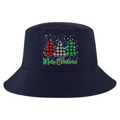 Merry Christmas Plaid Trees Cool Comfort Performance Bucket Hat