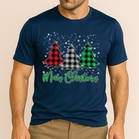 Merry Christmas Plaid Trees Cooling Performance Crew T-Shirt