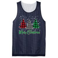 Merry Christmas Plaid Trees Mesh Reversible Basketball Jersey Tank