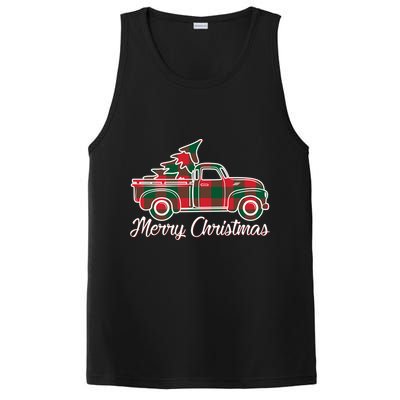 Merry Christmas Plaid Truck And Tree PosiCharge Competitor Tank