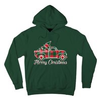 Merry Christmas Plaid Truck And Tree Hoodie