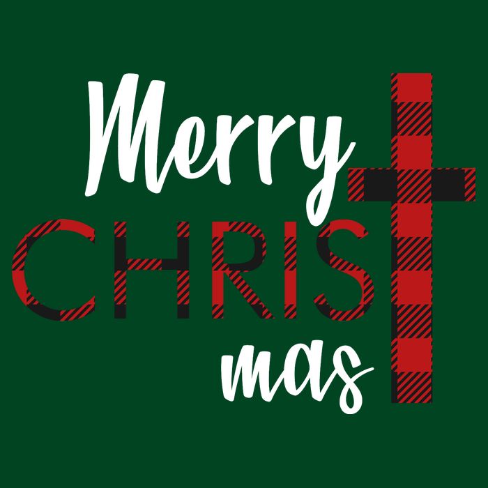 Merry Christmas Plaided Cross Visor