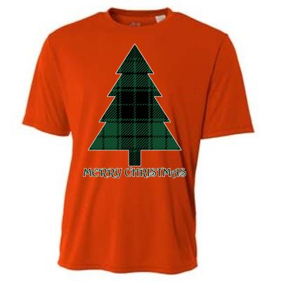 Merry Christmas Plaited Tree Cooling Performance Crew T-Shirt