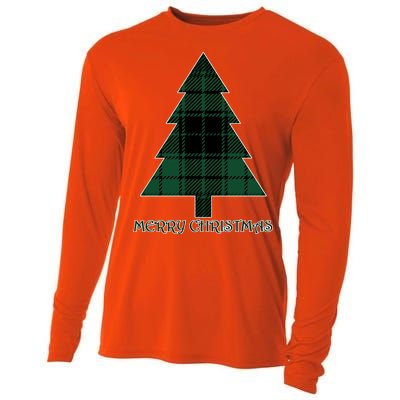 Merry Christmas Plaited Tree Cooling Performance Long Sleeve Crew