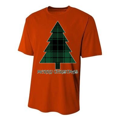 Merry Christmas Plaited Tree Performance Sprint T-Shirt