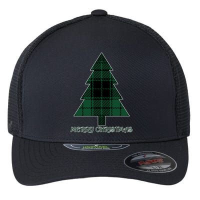 Merry Christmas Plaited Tree Flexfit Unipanel Trucker Cap