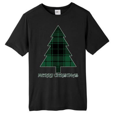 Merry Christmas Plaited Tree Tall Fusion ChromaSoft Performance T-Shirt