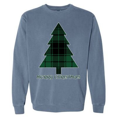 Merry Christmas Plaited Tree Garment-Dyed Sweatshirt