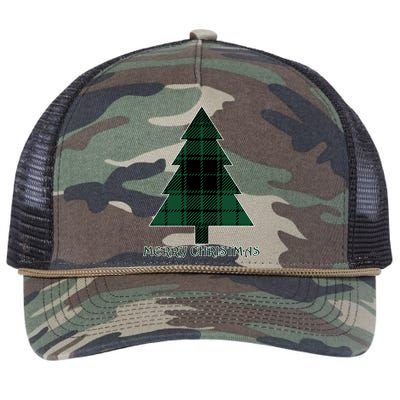 Merry Christmas Plaited Tree Retro Rope Trucker Hat Cap