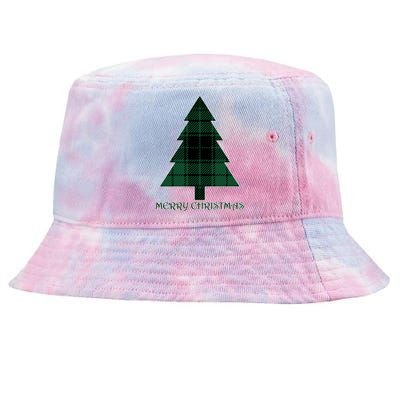 Merry Christmas Plaited Tree Tie-Dyed Bucket Hat