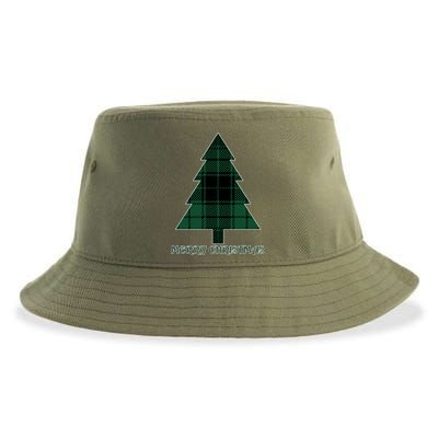 Merry Christmas Plaited Tree Sustainable Bucket Hat