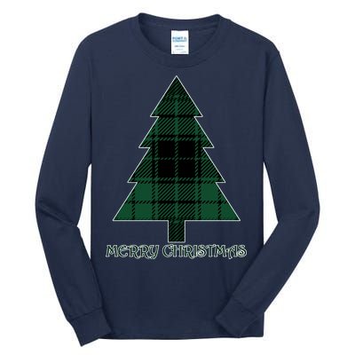 Merry Christmas Plaited Tree Tall Long Sleeve T-Shirt