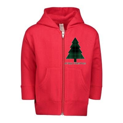 Merry Christmas Plaited Tree Toddler Zip Fleece Hoodie