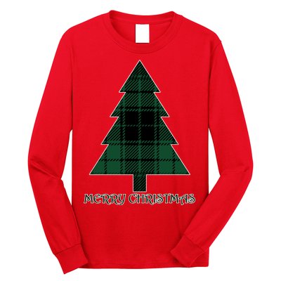 Merry Christmas Plaited Tree Long Sleeve Shirt