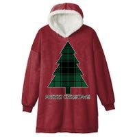 Merry Christmas Plaited Tree Hooded Wearable Blanket