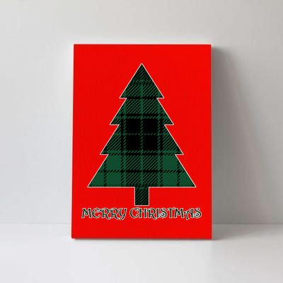 Merry Christmas Plaited Tree Canvas