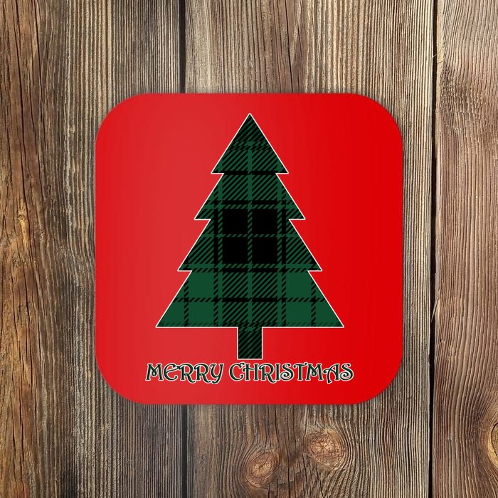 Merry Christmas Plaited Tree Coaster