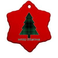 Merry Christmas Plaited Tree Ceramic Star Ornament