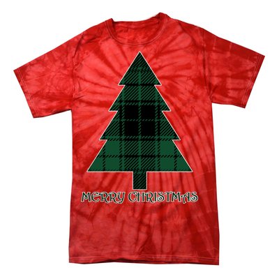 Merry Christmas Plaited Tree Tie-Dye T-Shirt