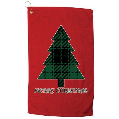 Merry Christmas Plaited Tree Golf Towel