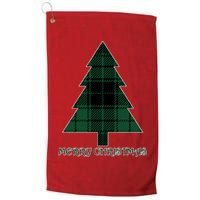 Merry Christmas Plaited Tree Golf Towel
