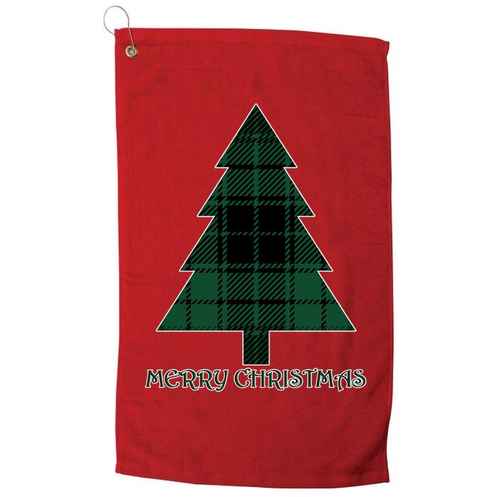 Merry Christmas Plaited Tree Golf Towel