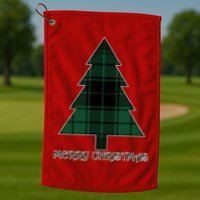 Merry Christmas Plaited Tree Golf Towel