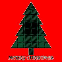 Merry Christmas Plaited Tree Golf Towel
