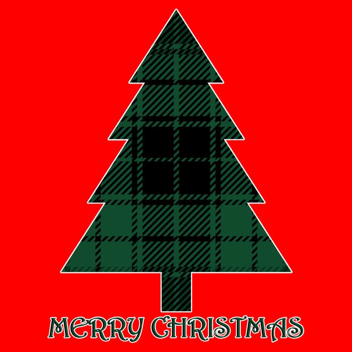 Merry Christmas Plaited Tree Golf Towel