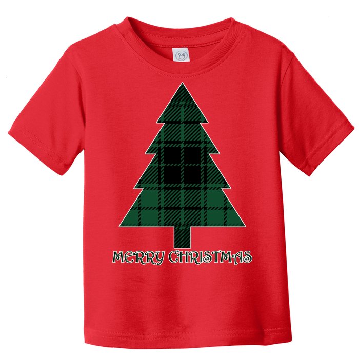 Merry Christmas Plaited Tree Toddler T-Shirt