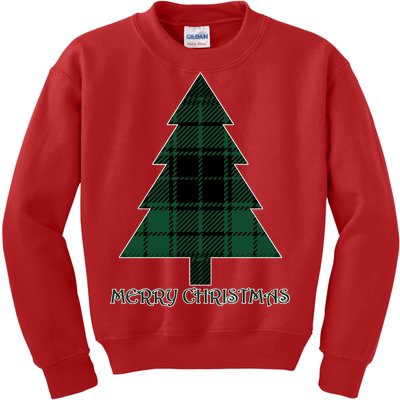 Merry Christmas Plaited Tree Kids Sweatshirt