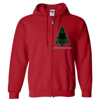 Merry Christmas Plaited Tree Full Zip Hoodie