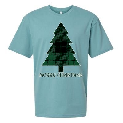 Merry Christmas Plaited Tree Sueded Cloud Jersey T-Shirt