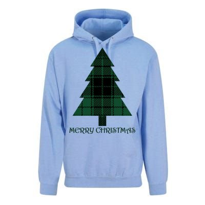 Merry Christmas Plaited Tree Unisex Surf Hoodie