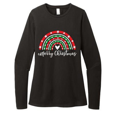 Merry Christmas Rainbow Womens CVC Long Sleeve Shirt